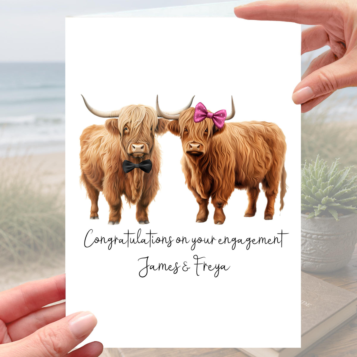 Cow Engagement Card Personalised