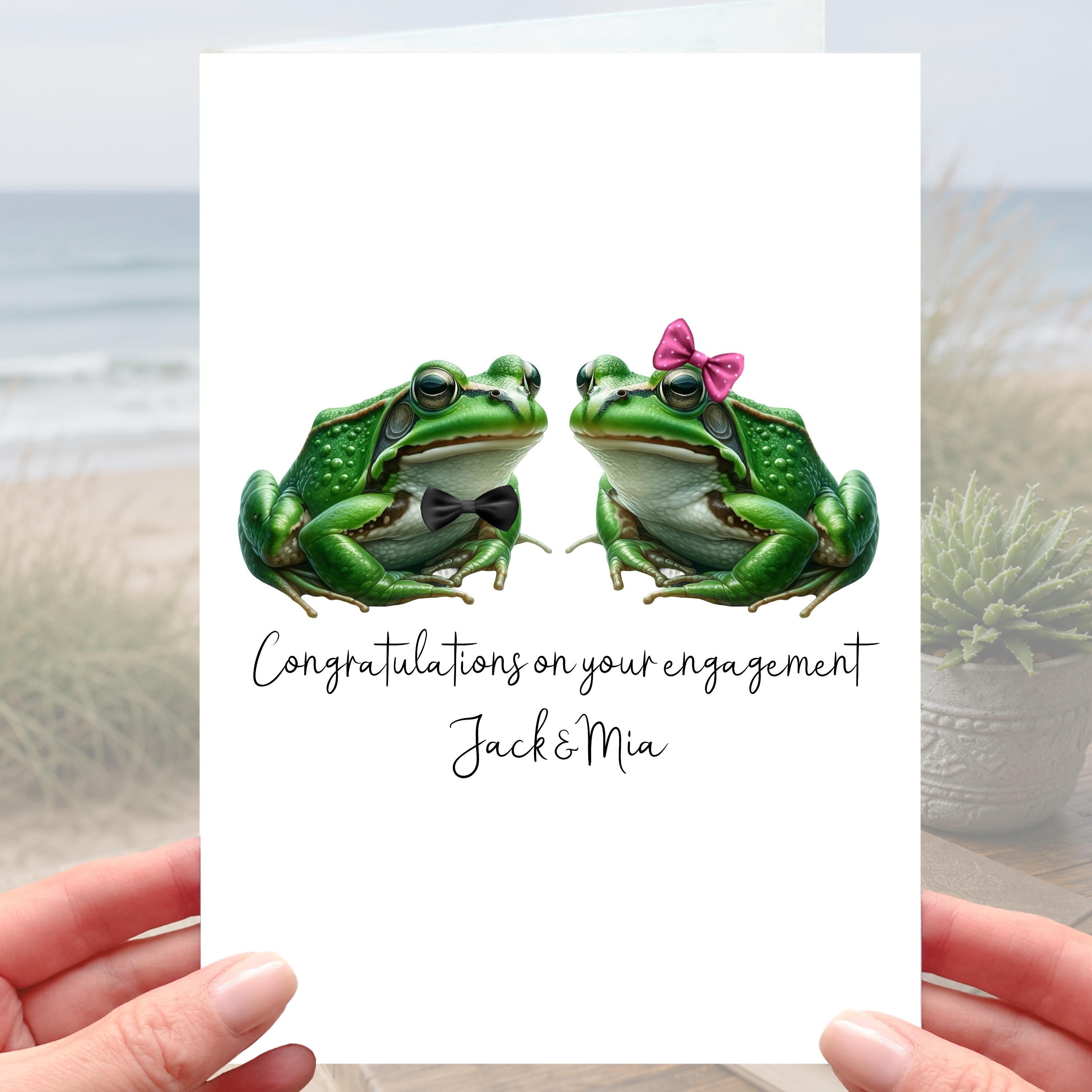 Frog Engagement Card Personalised