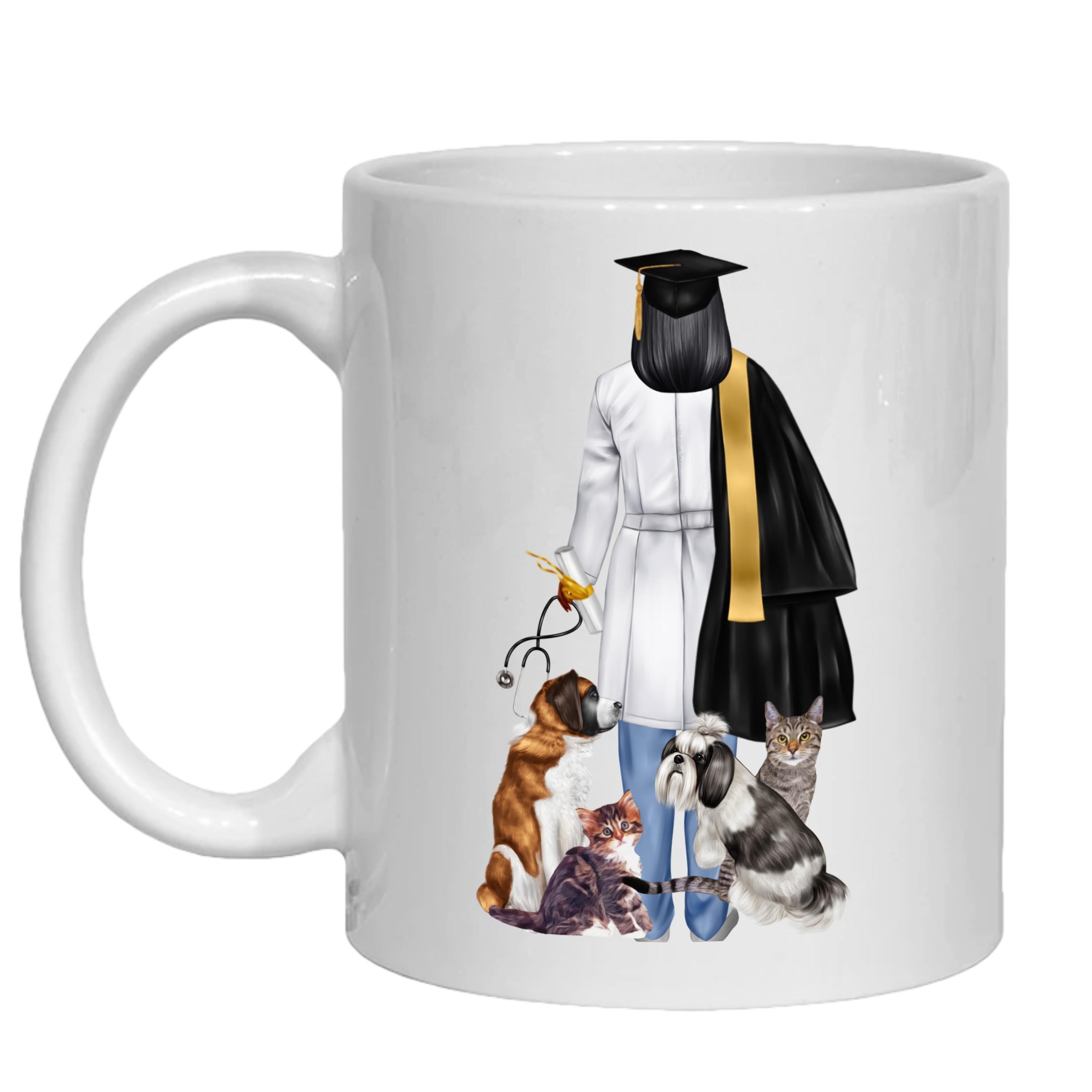 Graduation Vet Mug Personalised Congratulations Veterinarian Nurse Animal Doctor Graduate Degree