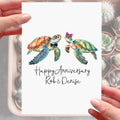 Sea Turtle Anniversary Card Personalised