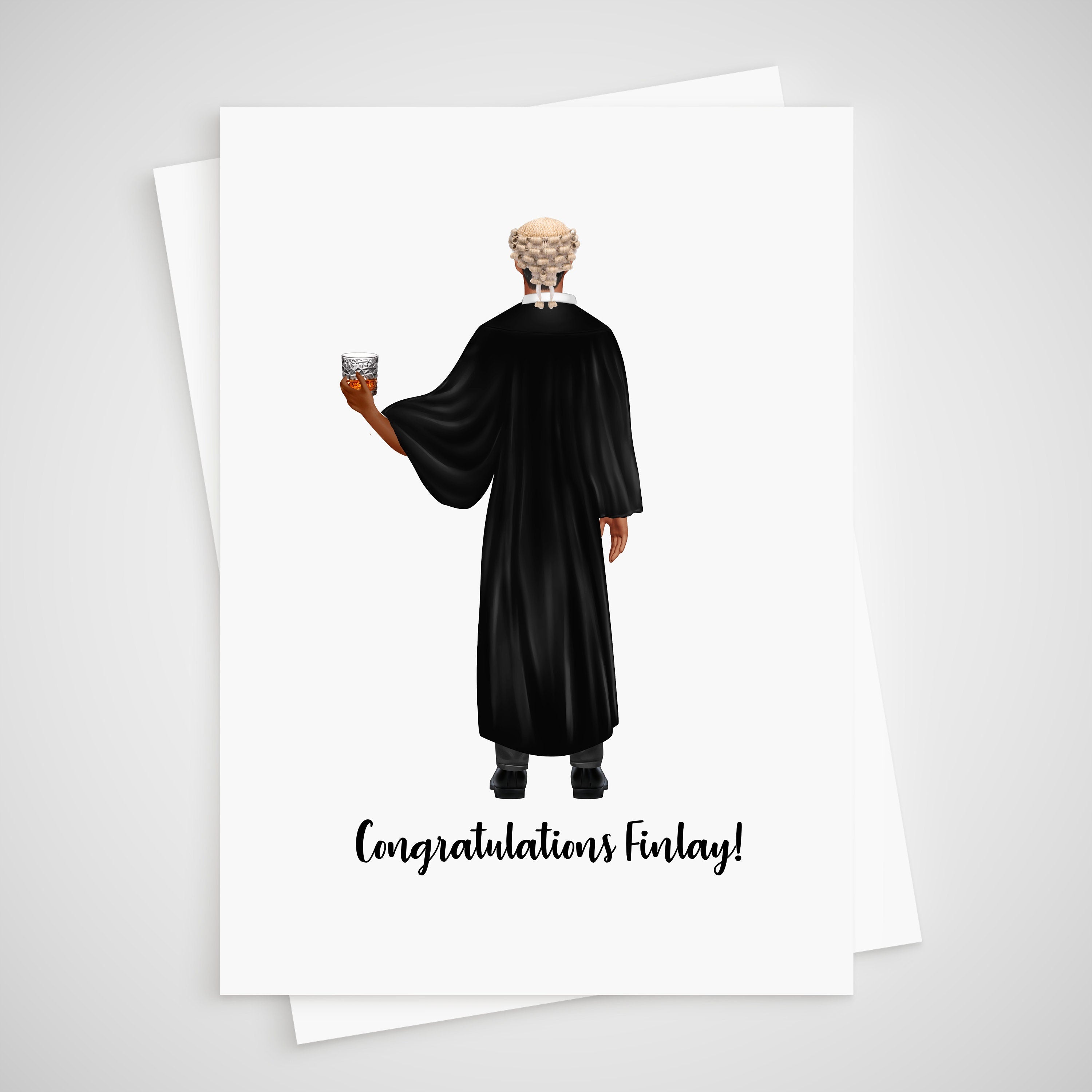 congratulations lawyer card personalised for man passed bar exam solicitor barrister judge