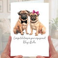 Pug Engagement Card Personalised Dog