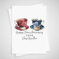 20th Anniversary Card Personalised China Teacup Tea