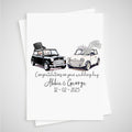 Mini Cooper Wedding Card Personalised Car Bride Groom