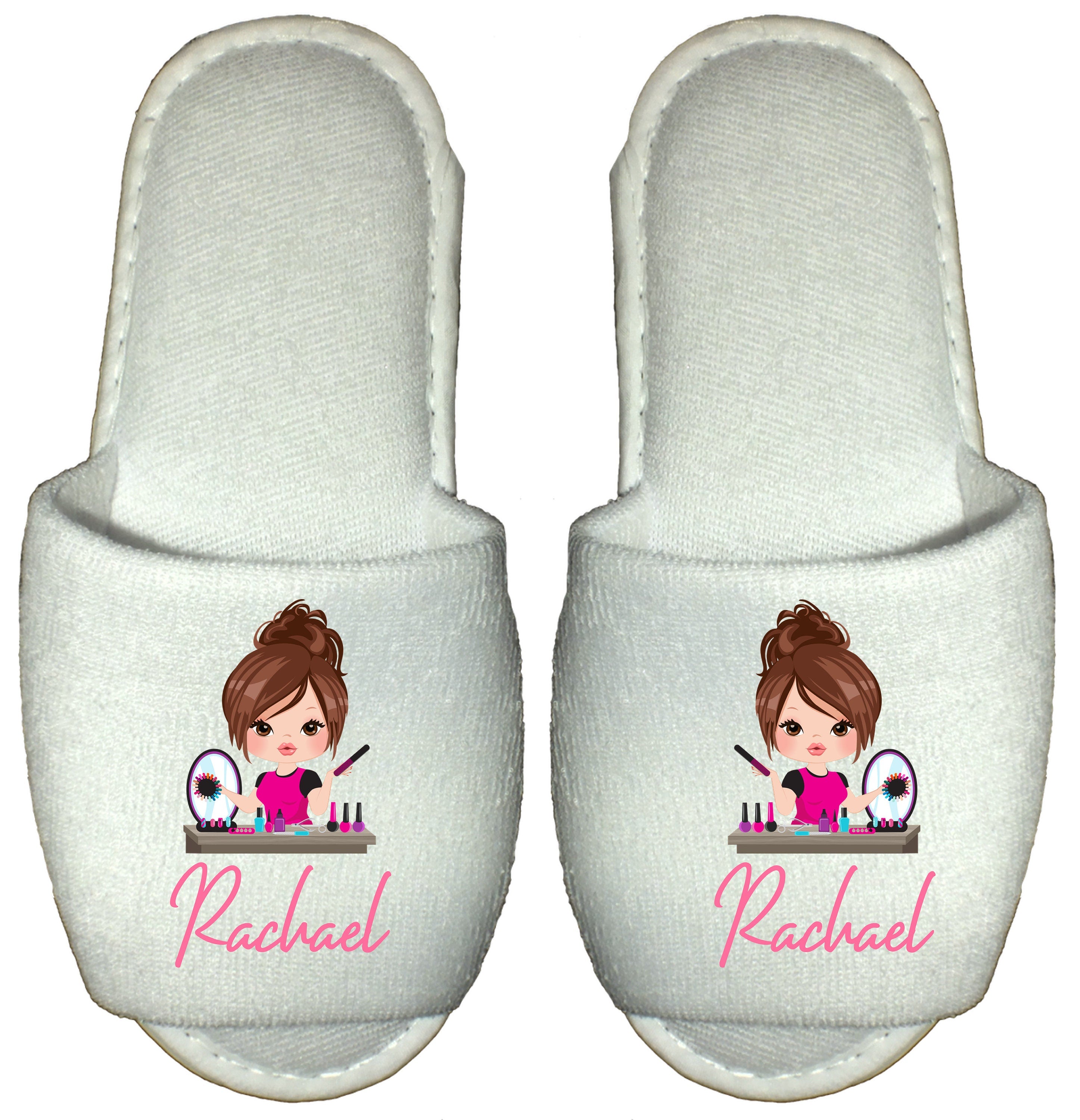 Beautician Spa Slippers Personalised Manicurist Gift Nail Tech
