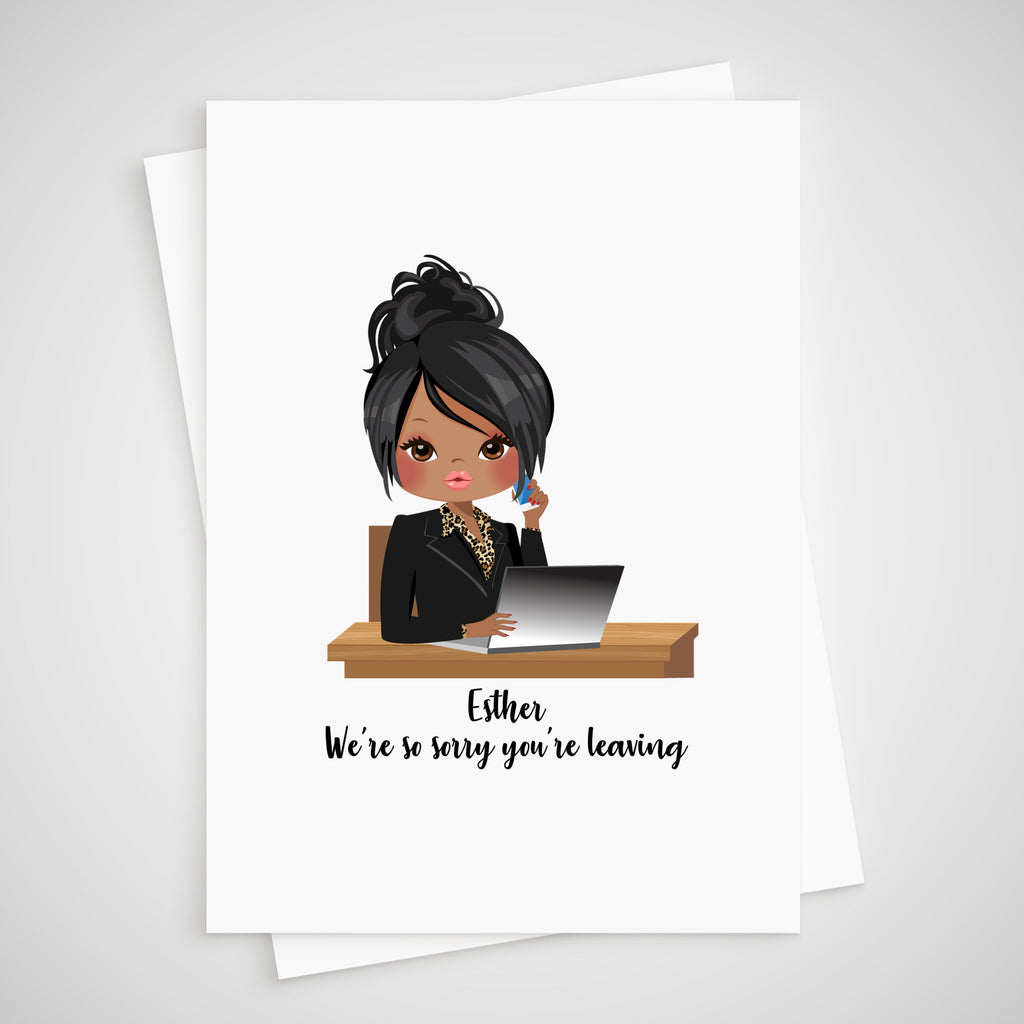 Leaving Card for co-worker Personalised Office Colleague Sorry your leaving