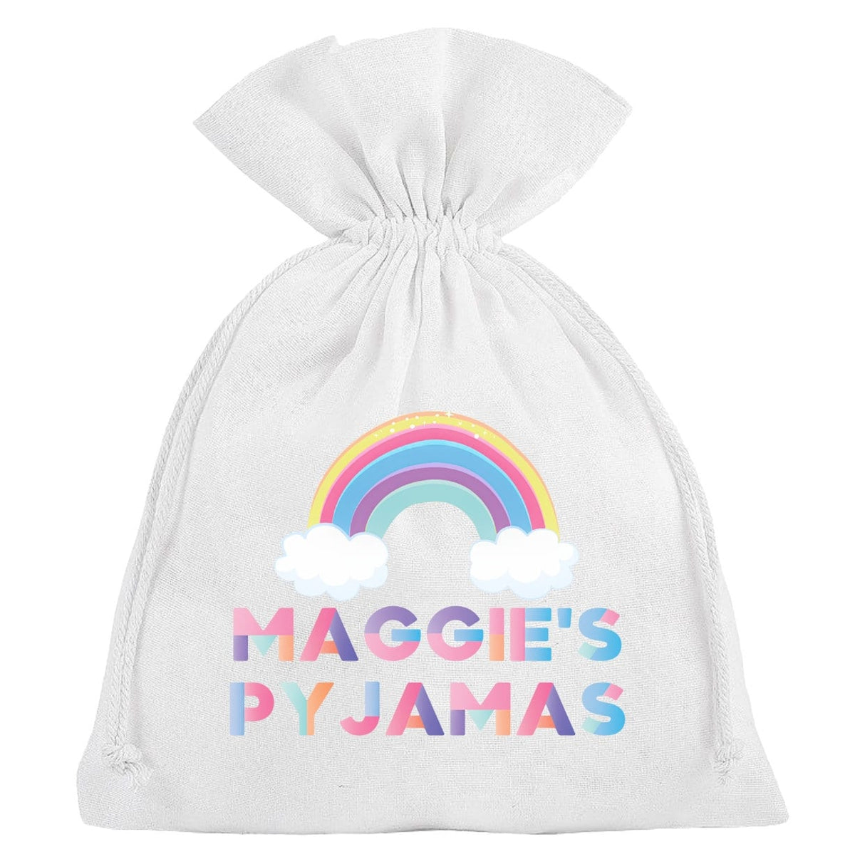 Rainbow Pyjama Bag Personalised Sleepover Slumber Party