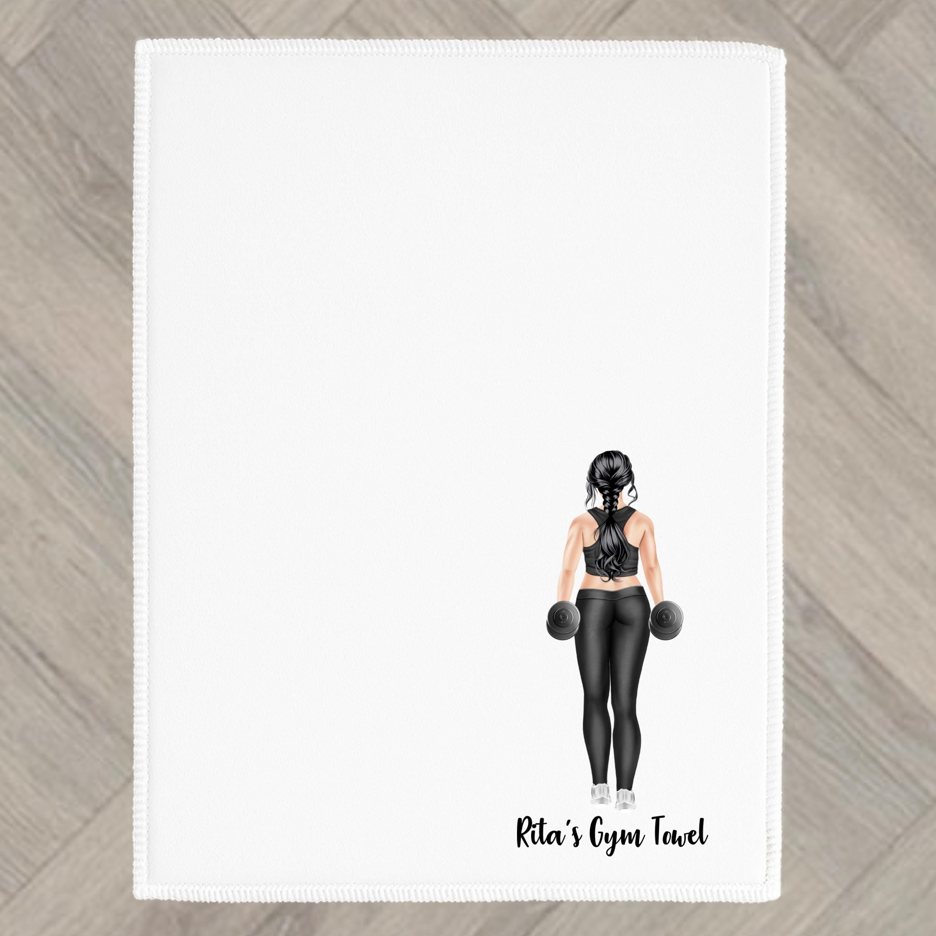 Gym Towel Personalised fitness exercise Woman Present Gift