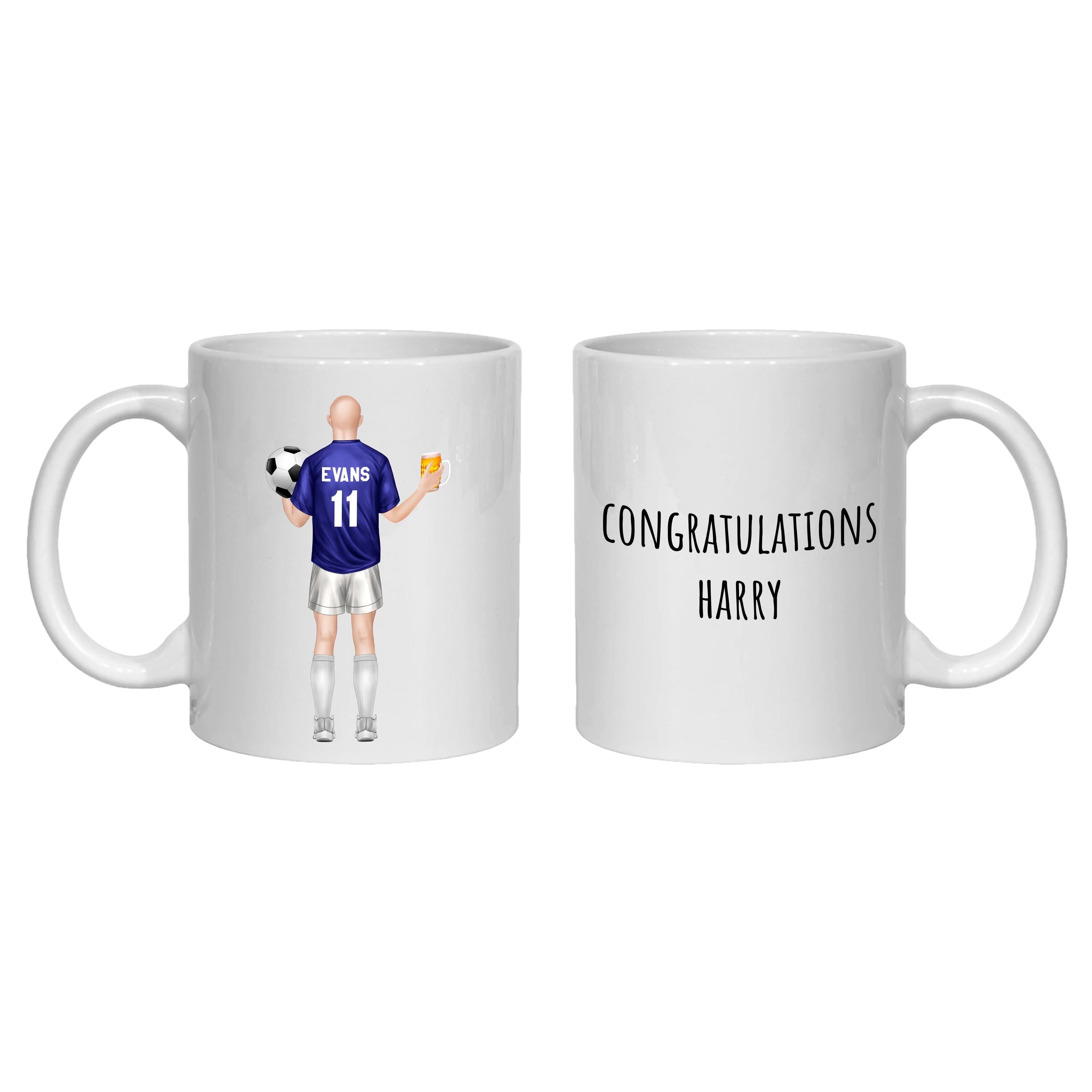 Personalised Football Mug – Soccer gift for dad, brother, son