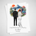 Japanese Wedding Card Personalised Bride & Groom Japan