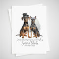 Doberman Wedding Card Personalised Dog Bride & Groom