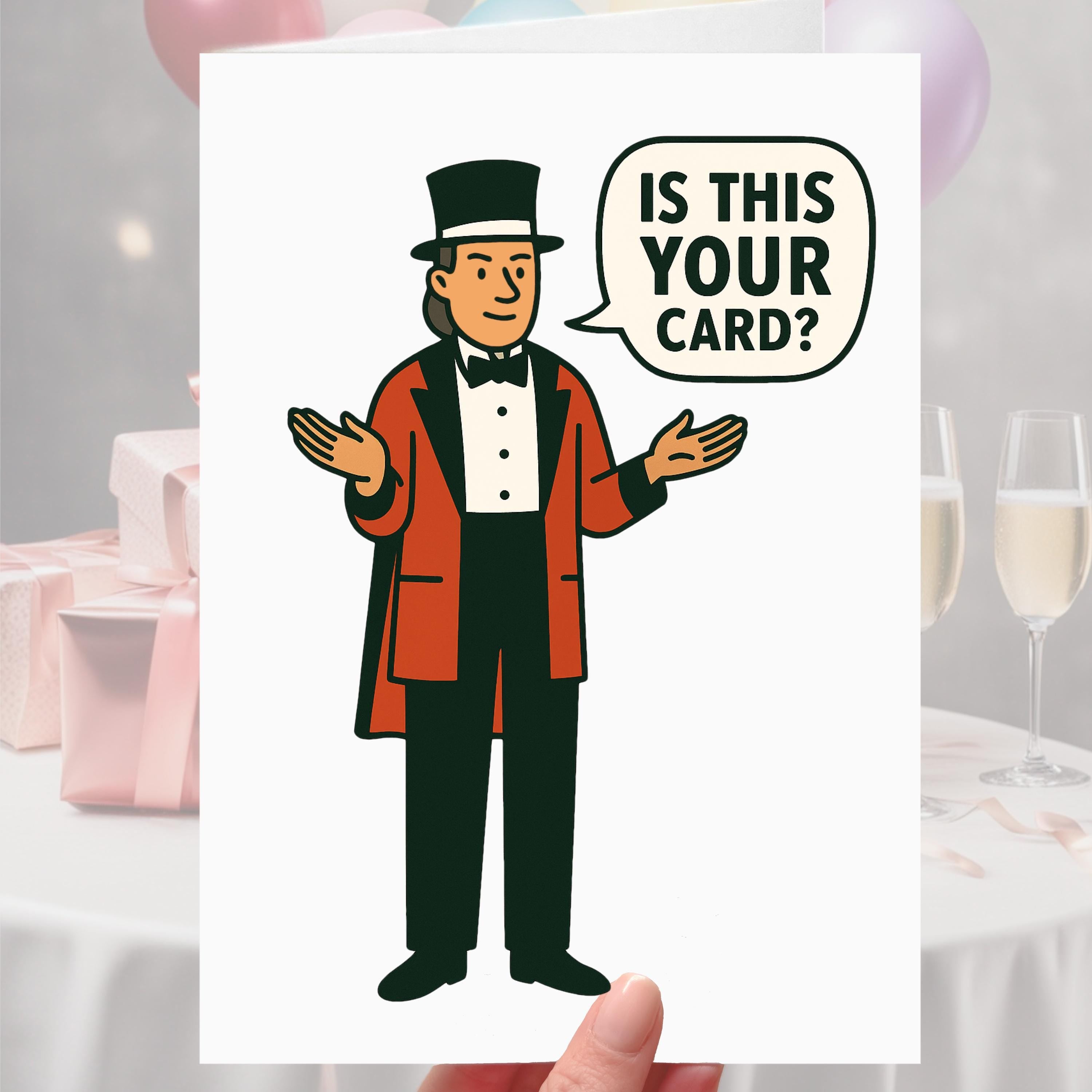 Magician Card Personalised Magic Hat Is this your Card