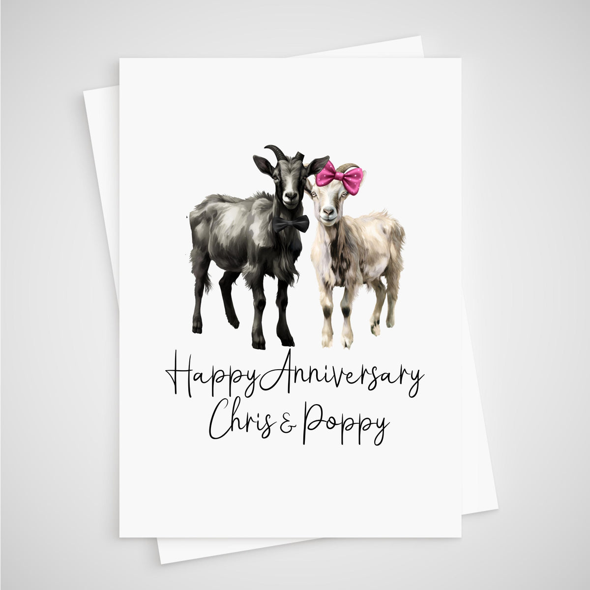 Goat Anniversary Card Personalised