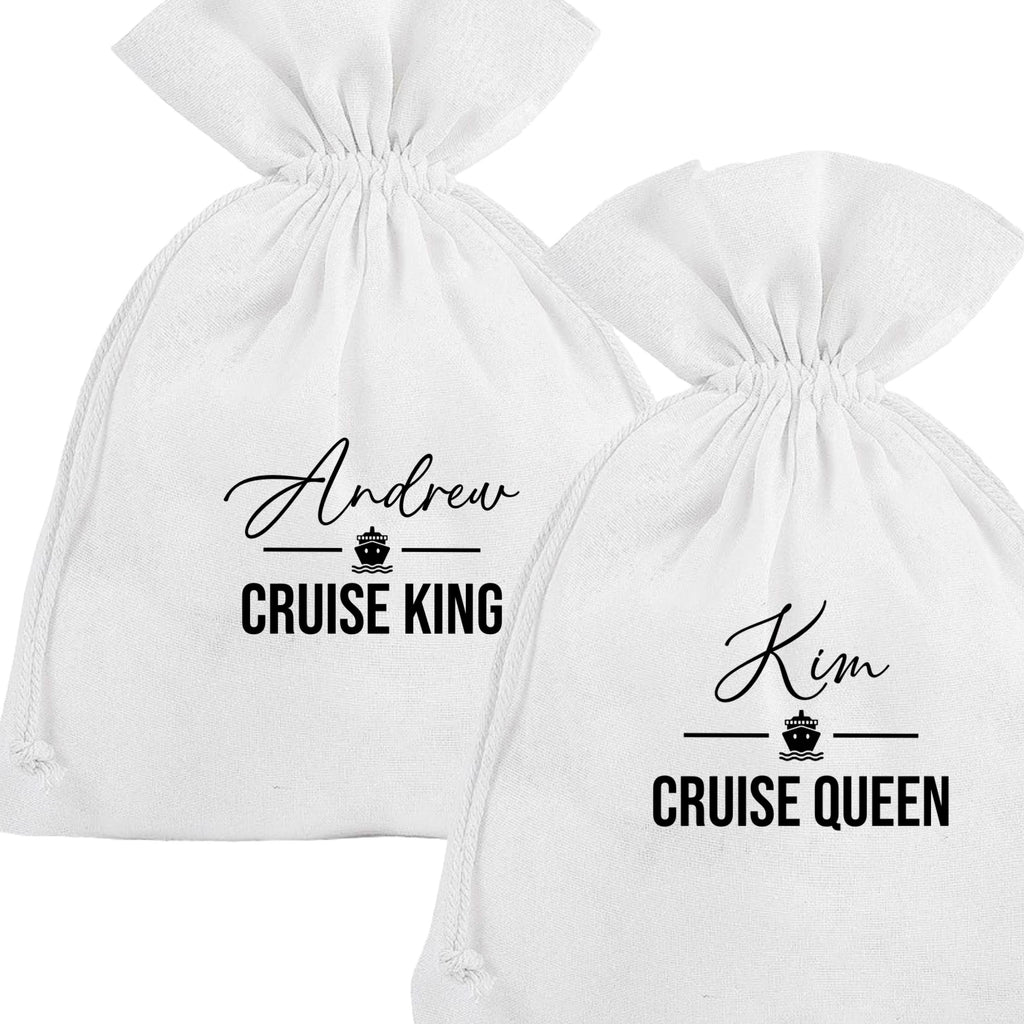 Personalised Bag Cruise King Queen - Ship Holiday Party Hotel Hot Tub