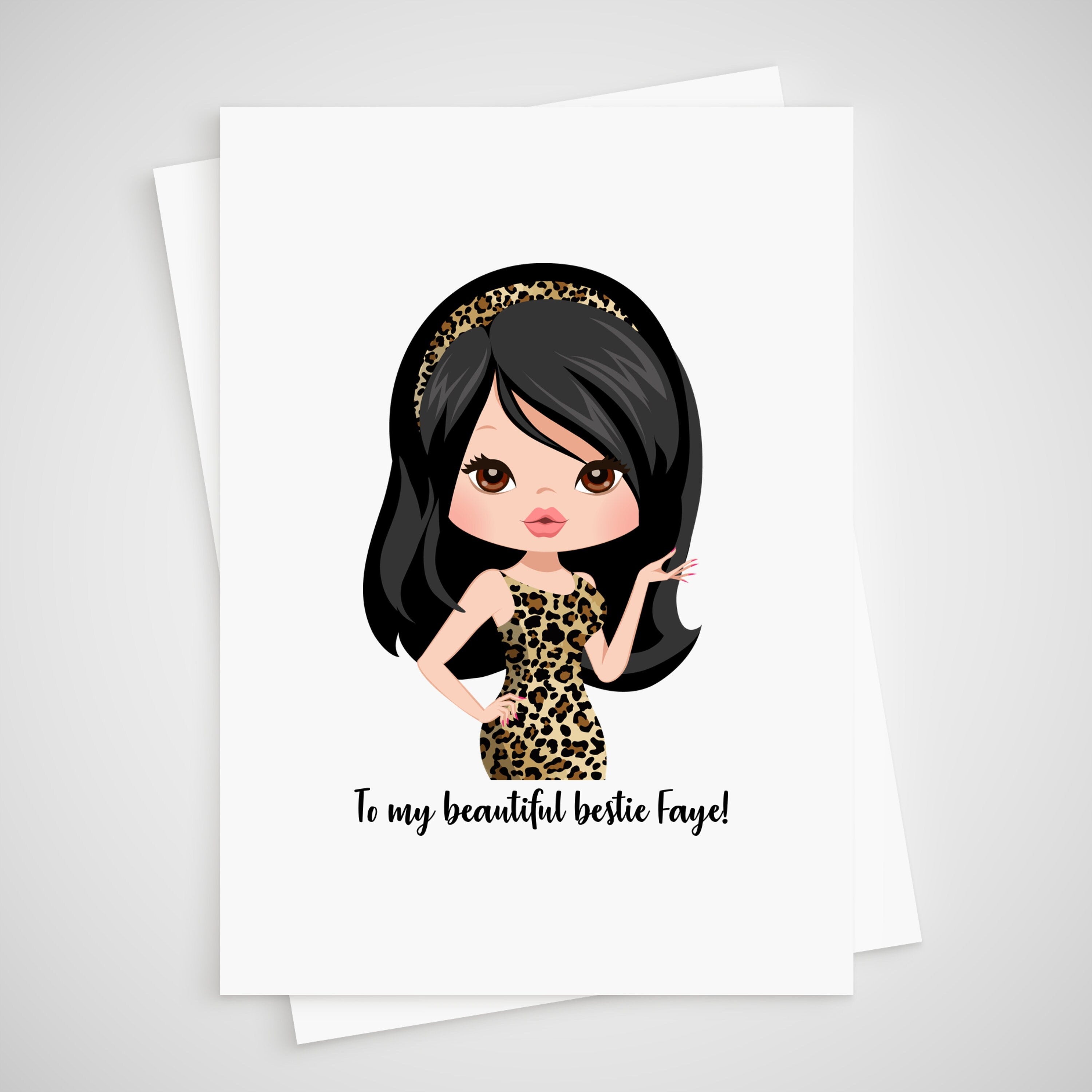 Personalized Leopard Print Friend Card