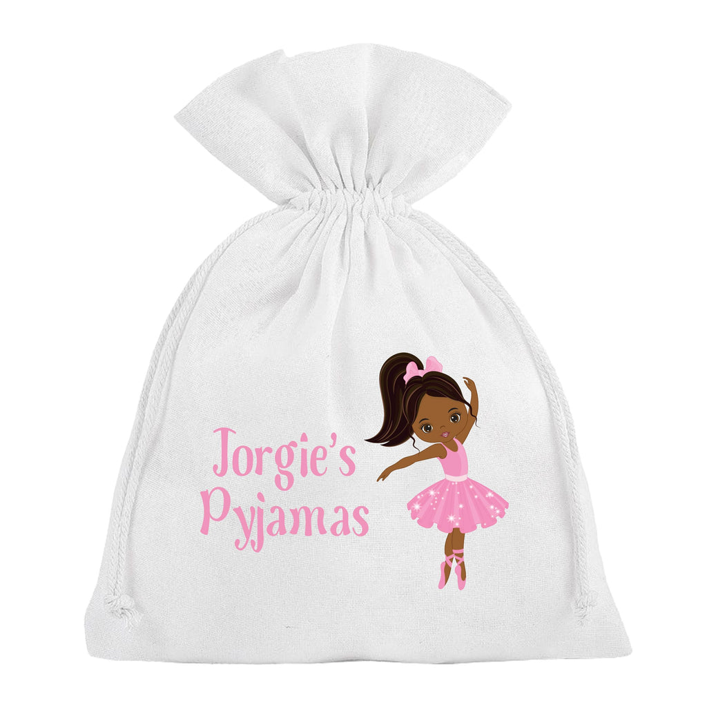 Ballet Pyjama Bag Personalised for Girls Ballerina PJ's