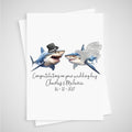 Shark Wedding Card Personalised Bride & Groom Ocean