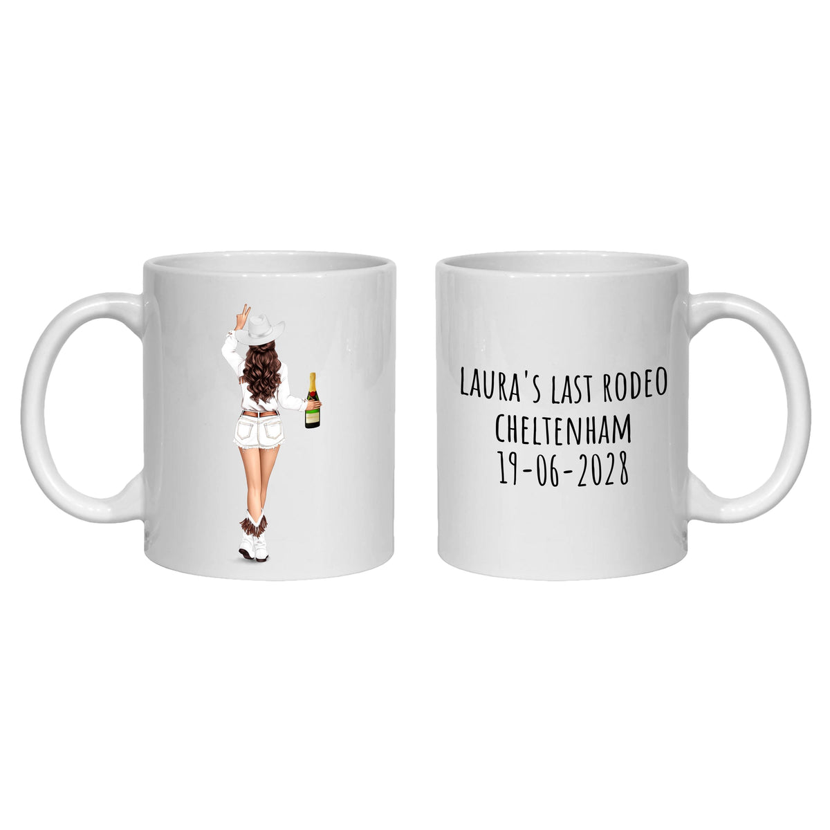 Cowgirl Mug Personalised Cowboy Hen Party gift, hoedown, last rodeo, bride to be, bachelorette
