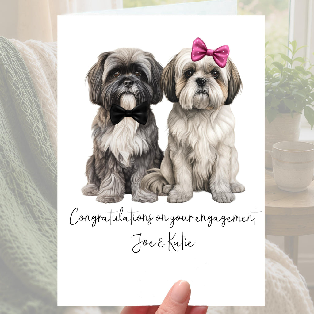 Shih Tzu Engagement Card Personalised