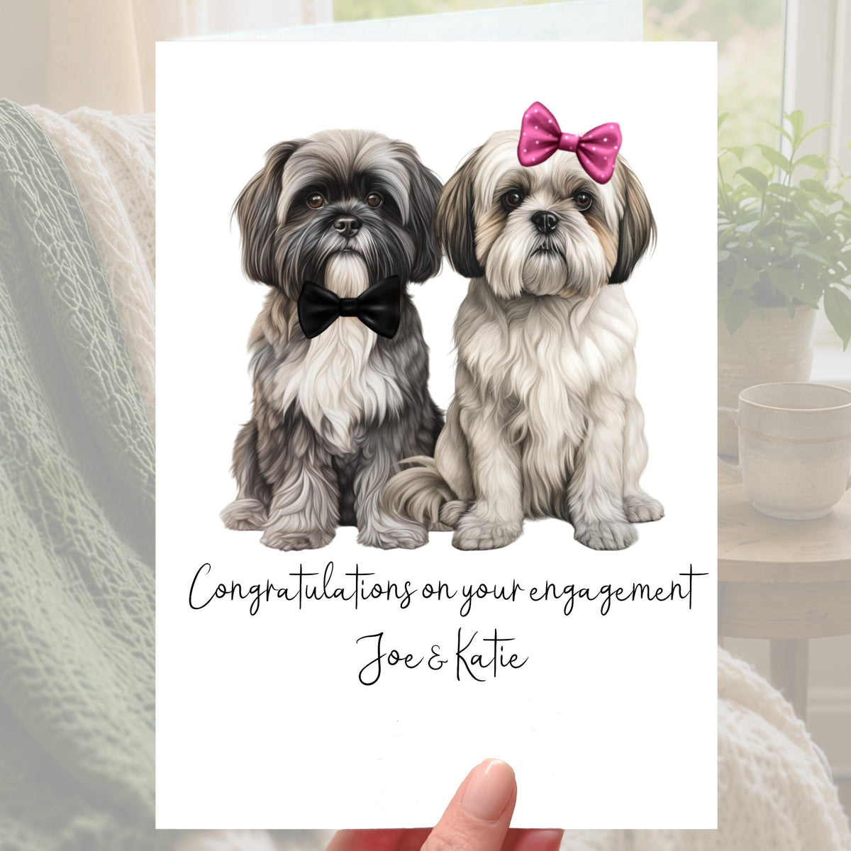 Shih Tzu Engagement Card Personalised