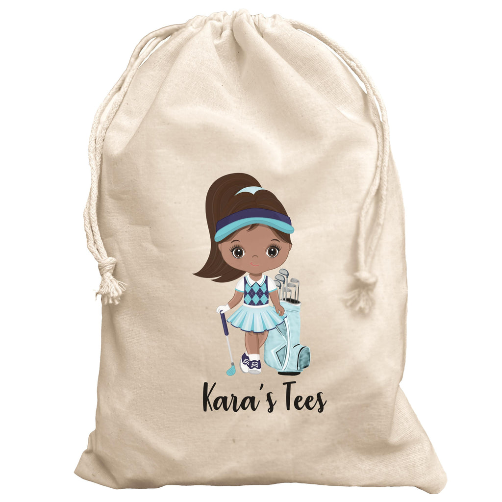 Girls Golf Ball & Tee Bag Golfer Gift Set Personalised