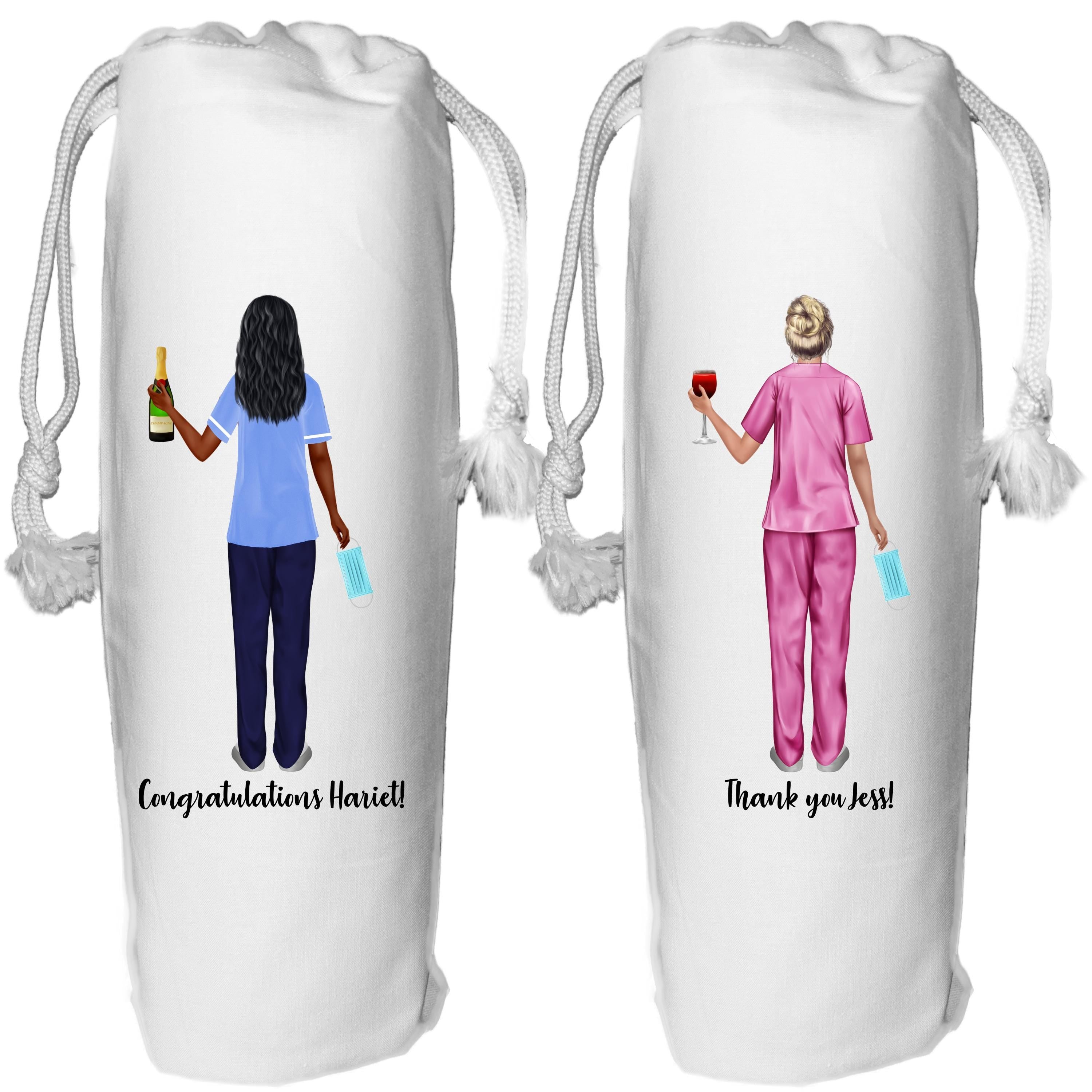 Dental Nurse Wine Bag Personalised hygienist thank you gift nhs healthcare worker carer