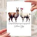 Llama Engagement Card Personalised Alpaca