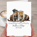 Leopard Wedding Card Personalised Bride & Groom