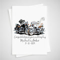 Motorbike Wedding Card Personalised Motorcycle Bride Groom