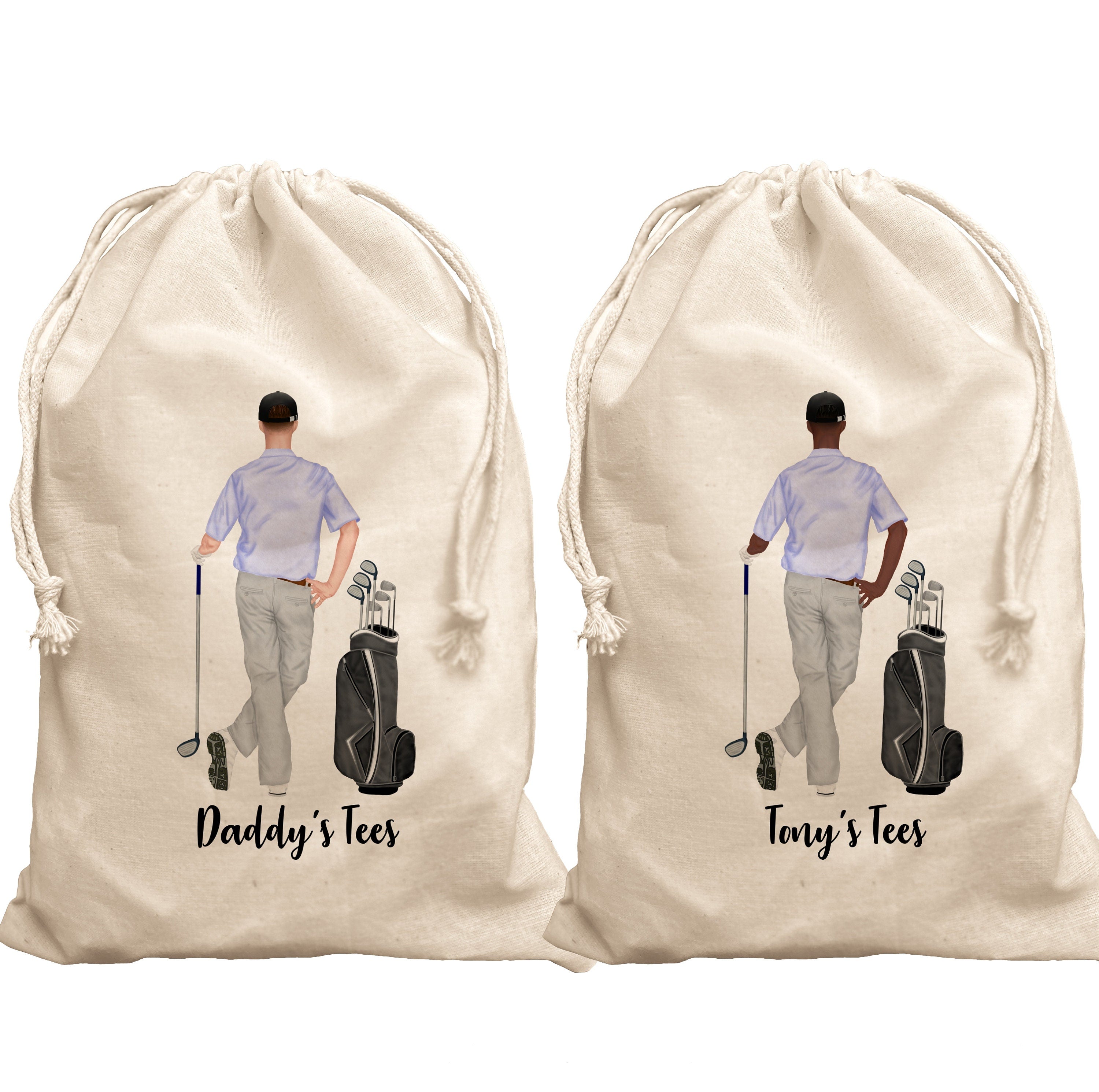 Golf Bag for Tees Golfer gift Personalised for him