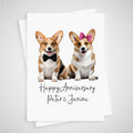 Corgi Anniversary Card Personalised Dog Welsh