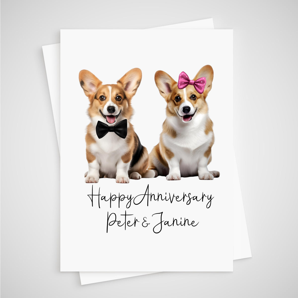 Corgi Anniversary Card Personalised Dog Welsh