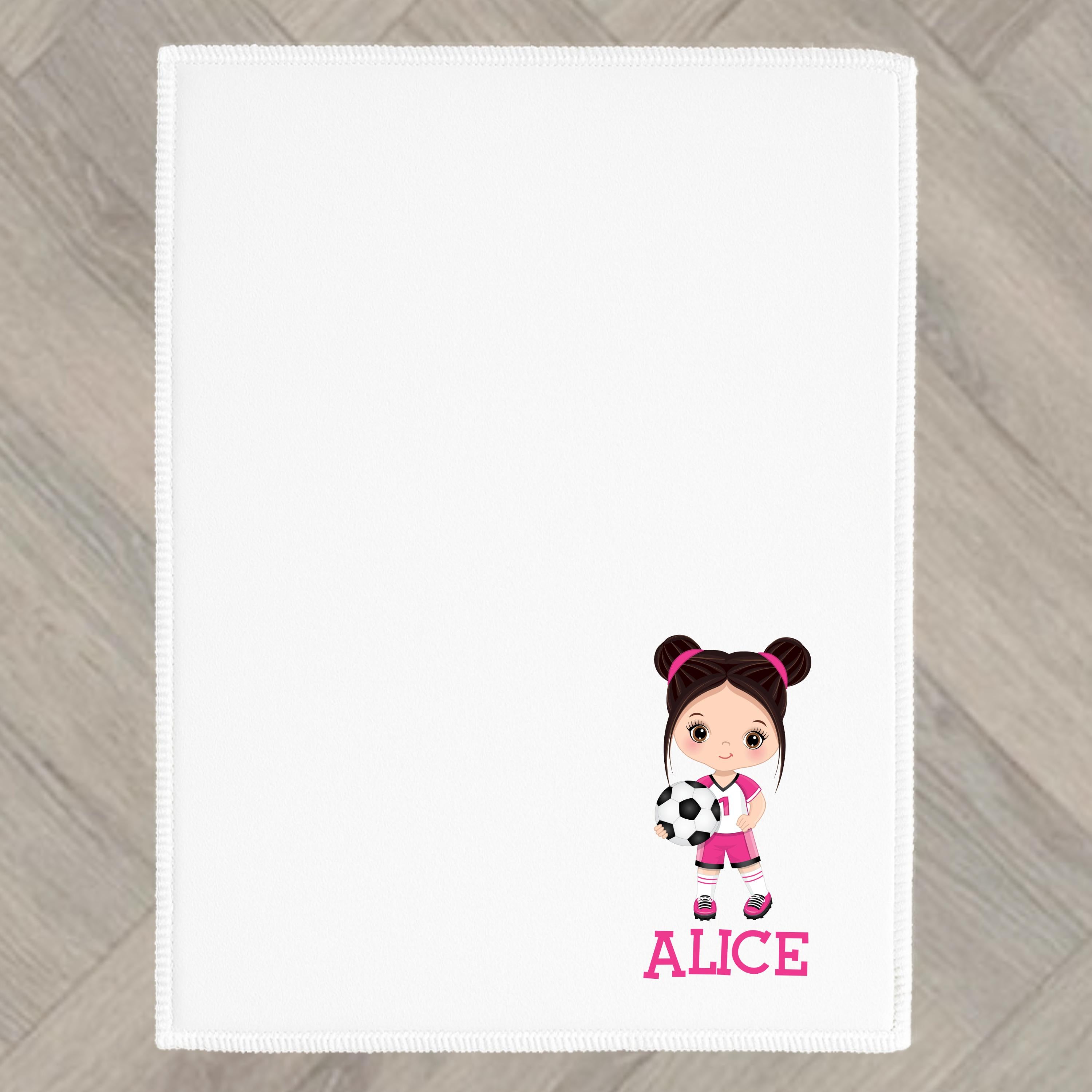 Girls Football Towel Personalised Soccer Gift