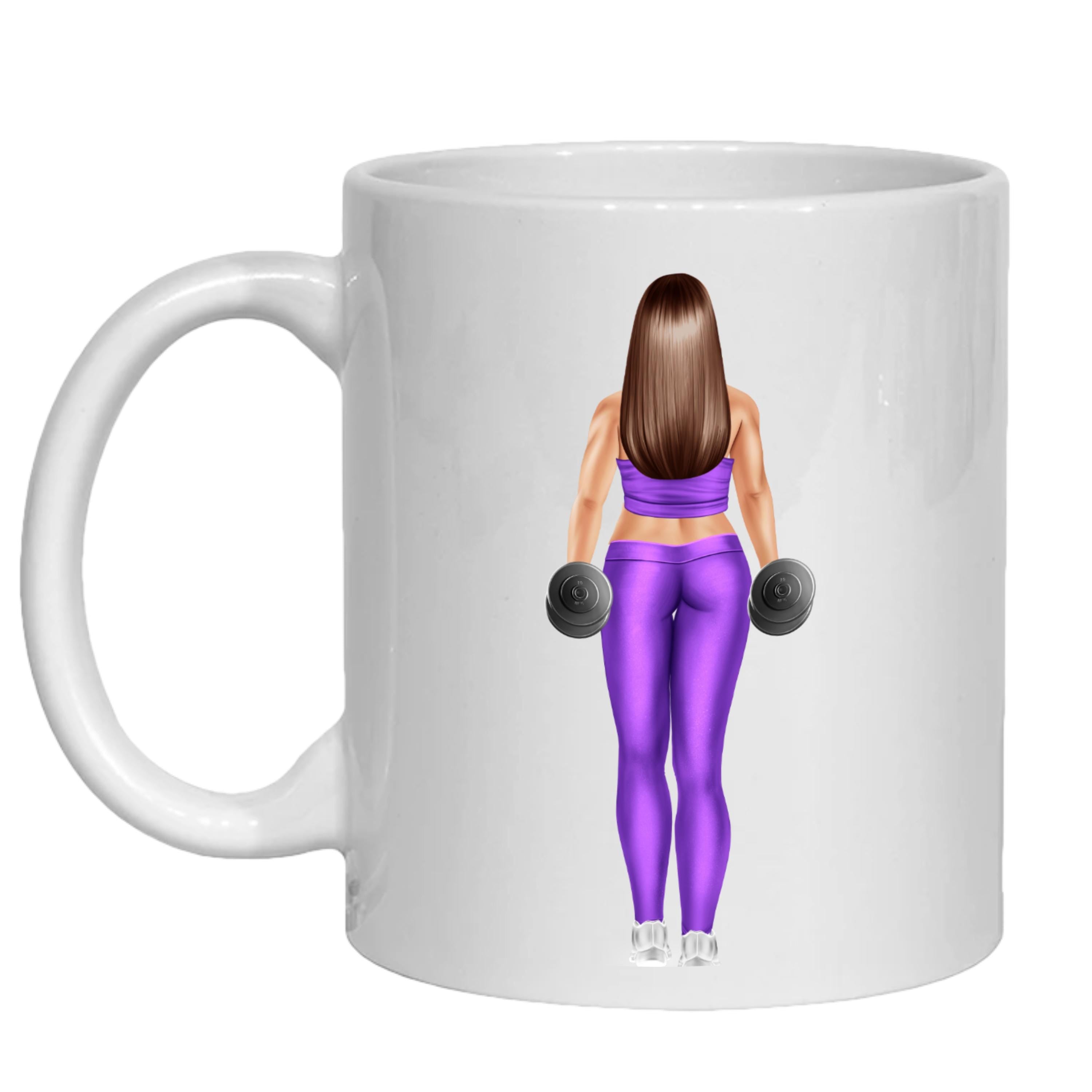 Gym Mug Gift Personalised for her Dumbbells, Weightlifting, Fitness
