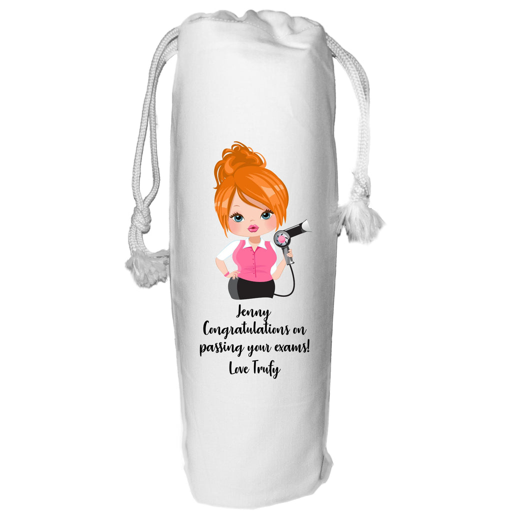 Hairdresser Wine Bag Personalised Gift for Salon Wedding New Job Thank you