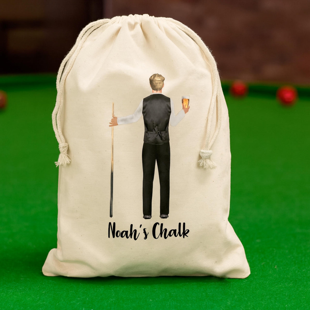 Snooker Chalk bag Personalised gift for snooker player pool billiards