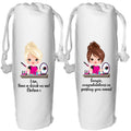 Personalized Manicurist Wine Gift Bag: Beautician, Nail Technician