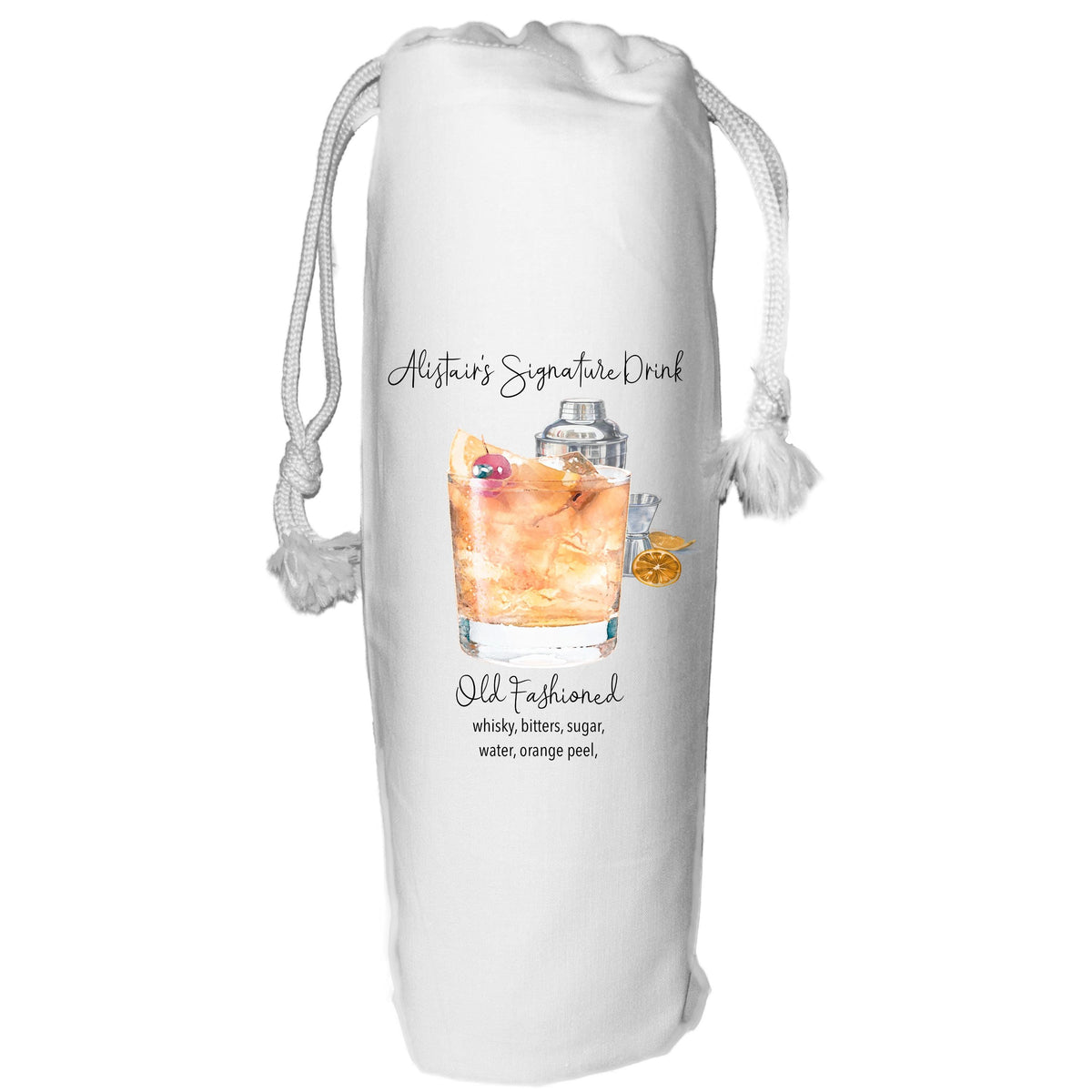 Personalised Old Fashioned Whisky Gift Bag Cocktail