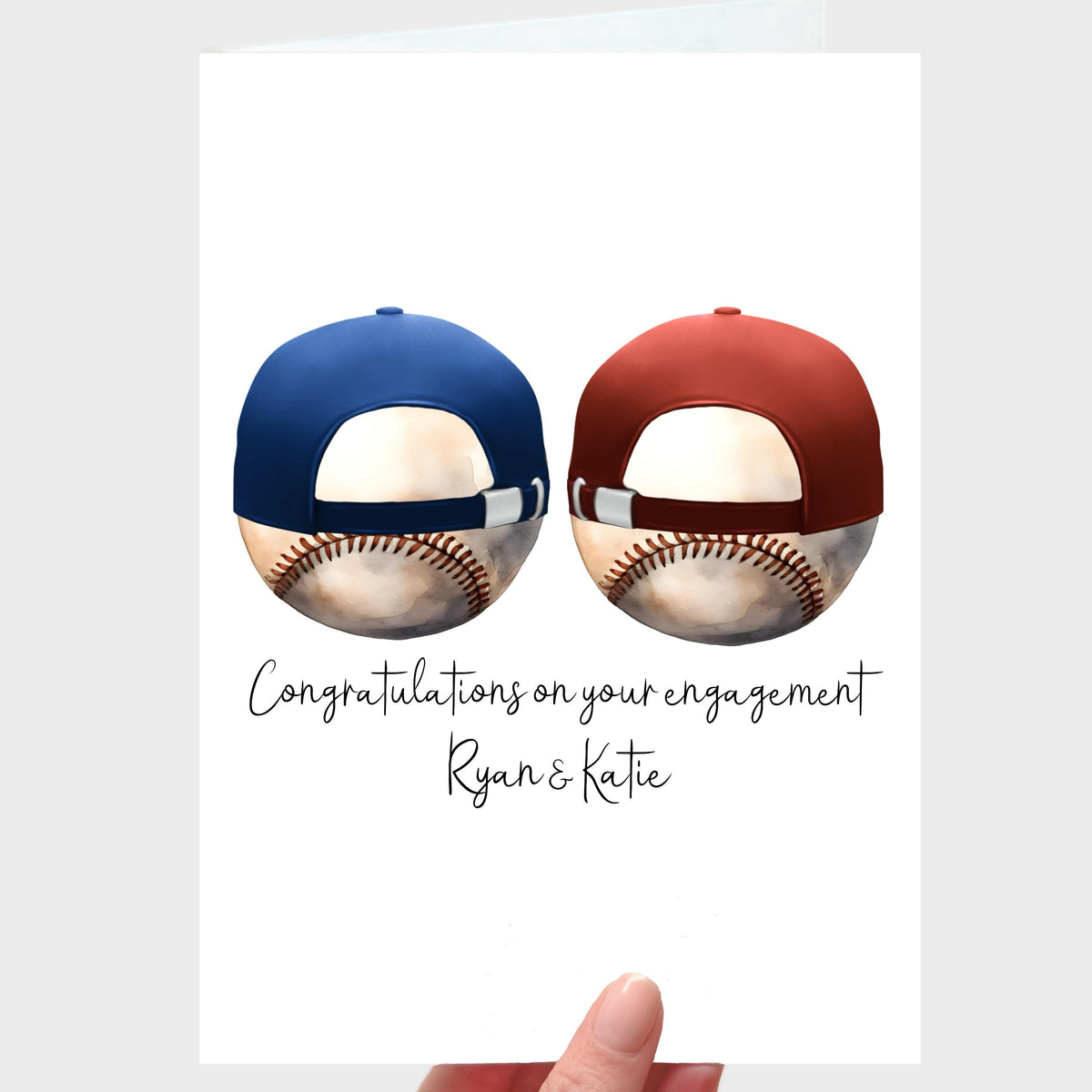 Baseball Engagement Card Personalised