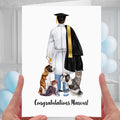 Graduation Vet Card Personalised Congratulations Male Veterinarian Nurse Animal Doctor Graduate Degree