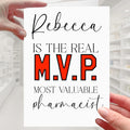 Pharmacist Card Personalised MVP New Job Retirement Pharmacy