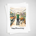Cashier Retirement Card Personalised Supermarket Shop Worker