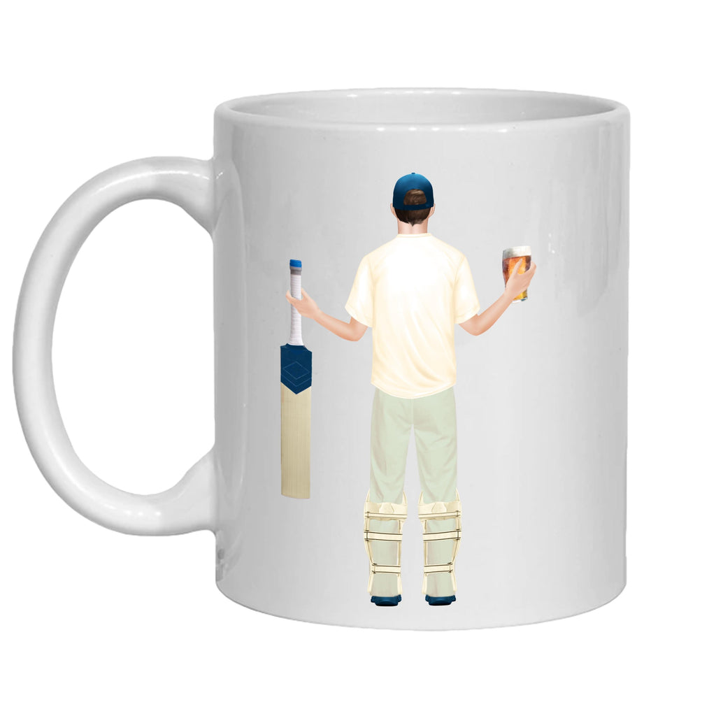 Personalised Cricket Mug – gift for dad, brother, son