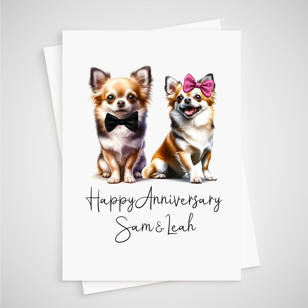 Chihuahua Anniversary Card Personalised Dog
