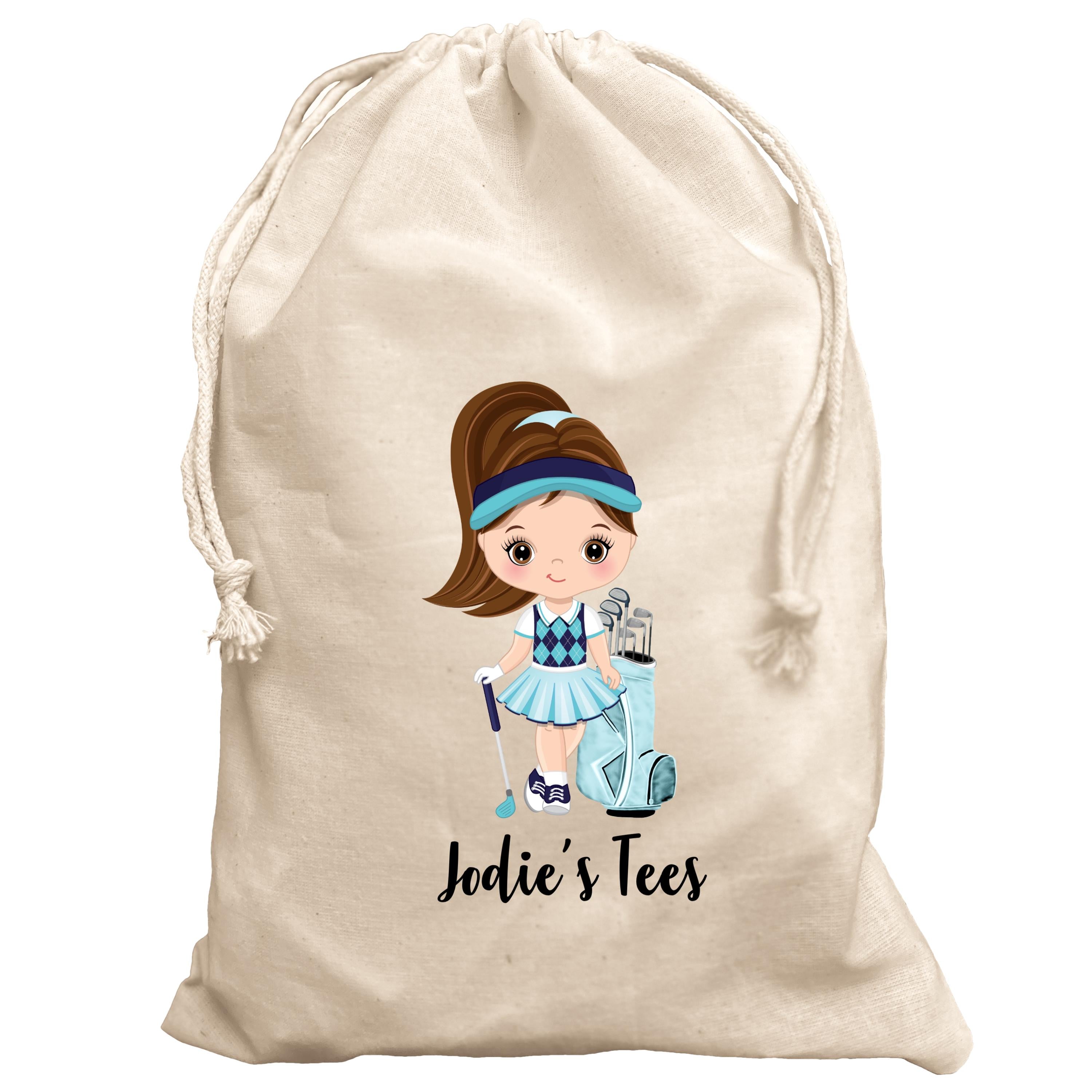 Tee Bag for Golfer Girl Child Personalised golf tees