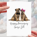 Border Terrier Anniversary Card Personalised Dog