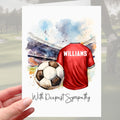 Football Sympathy Card Manchester Football Grief Mourning Soccer Red