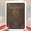 Passport 3rd Anniversary Card Personalised Leather