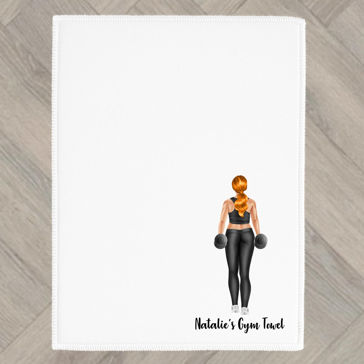 Gym Towel Personalised fitness exercise Woman Present Gift