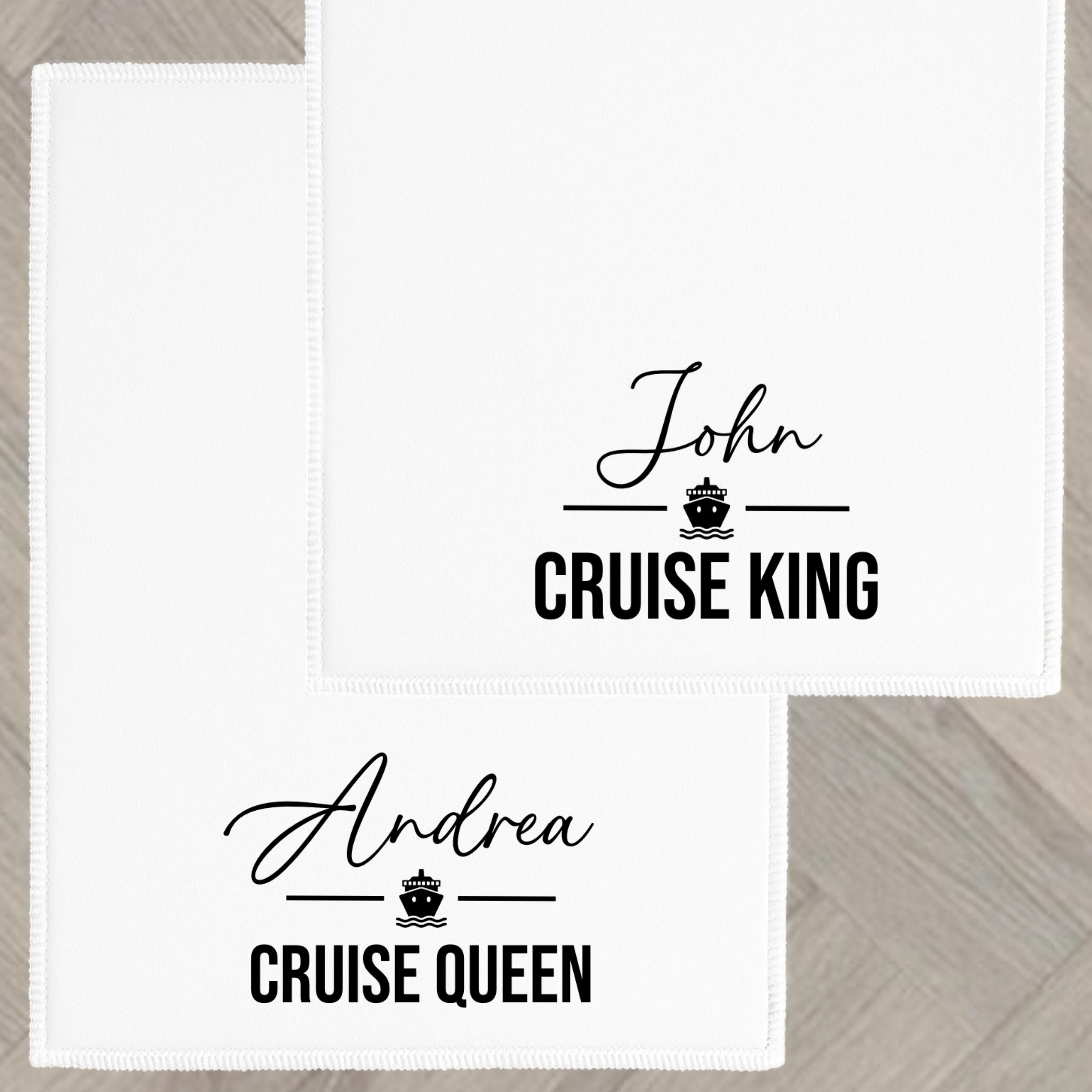 Cruise Queen King Hand Towel Personalised Spa